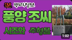 풍양 조씨 시조와 조형물 1분 뿌리정보